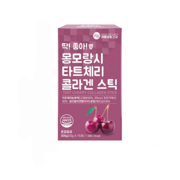 Cherry Flavored Collagen Jelly Sticks for Healthy Skin Mippeum Tart Cherry Collagen Jelly Stick - Small Box (15pcs)