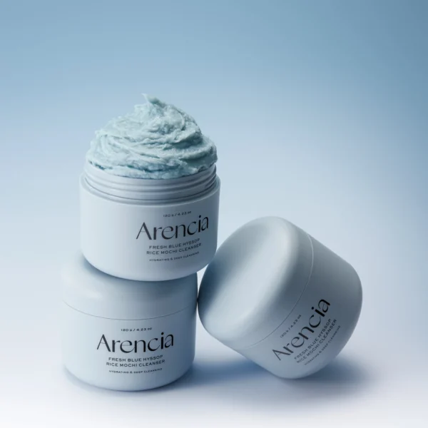 Multifunctional Soothing Cleanser Arencia Fresh Blue Hyssop Rice Mochi Cleanser 120g