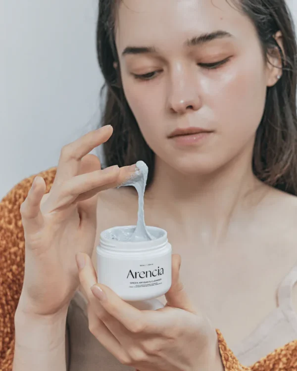 Multifunctional Soothing Cleanser Arencia Fresh Blue Hyssop Rice Mochi Cleanser 120g