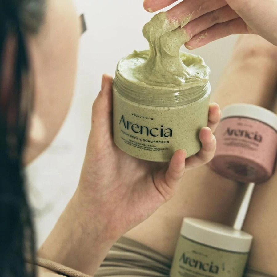 Arencia Fresh Cloud Body & Scalp Scrub Geranium & Primrose 260g
