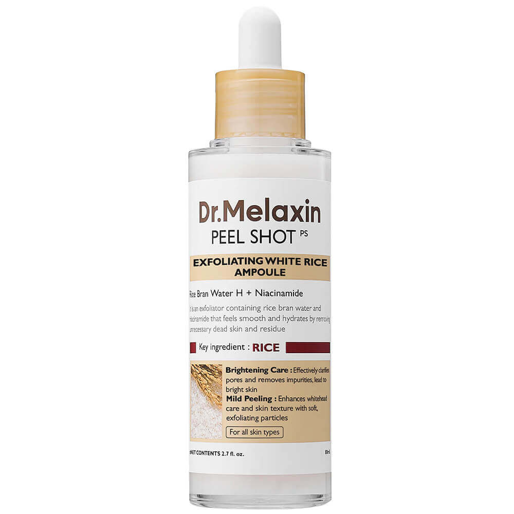 Peeling-Serum for Brightening and Pore Cleansing Dr.Melaxin Peel Shot Exfoliating White Rice Ampoule 80ml