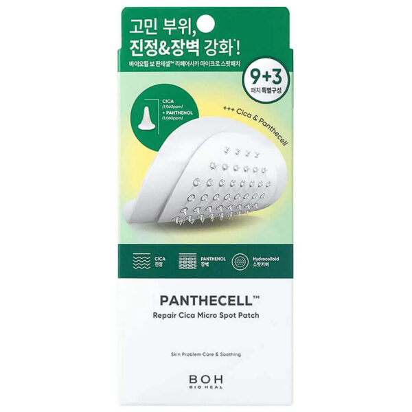 Anti-Acne Peptide Patches BIOHEAL BOH Panthecell Repair Cica Micro Spot Patch 12pcs