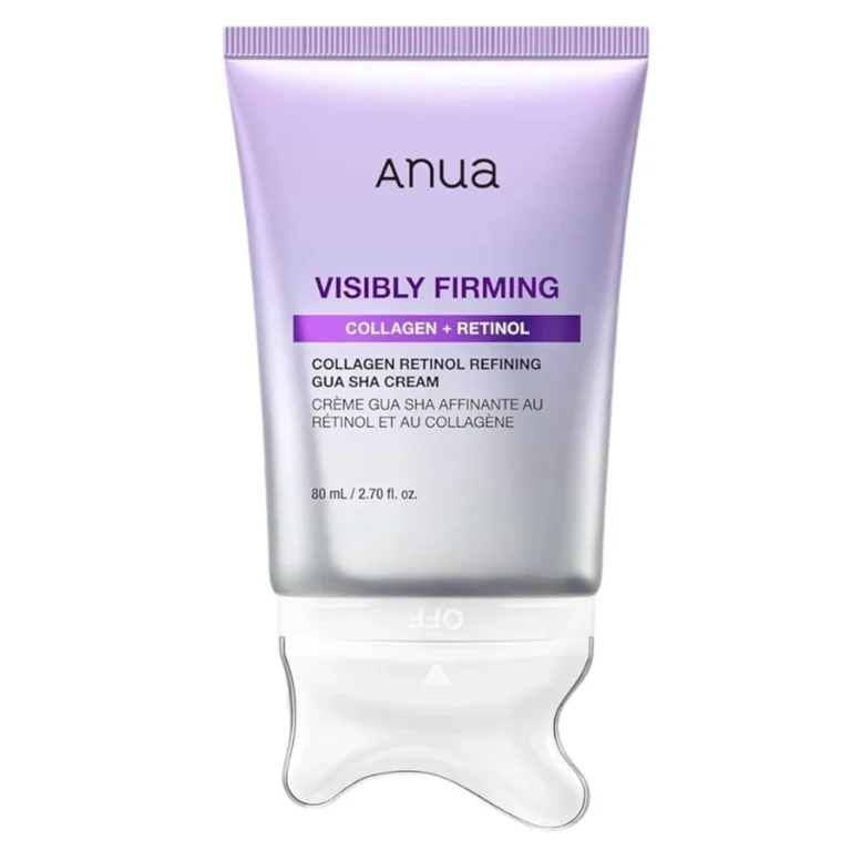 Pinguldav Retinoolikreem Gua Sha Aplikaatoriga ANUA Visibly Firming Collagen Retinol Refining Gua Sha Cream 80ml