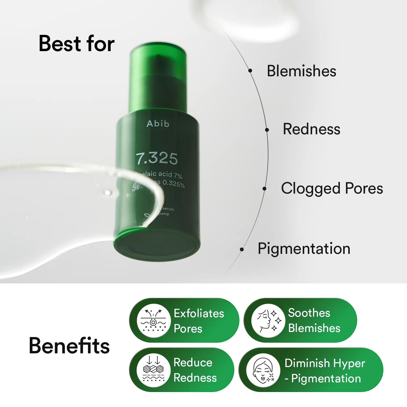Anti-Blemish Serum with Azelaic Acid, Abib Clear Spot Serum 7.325 30ml | Healthyskin.ee